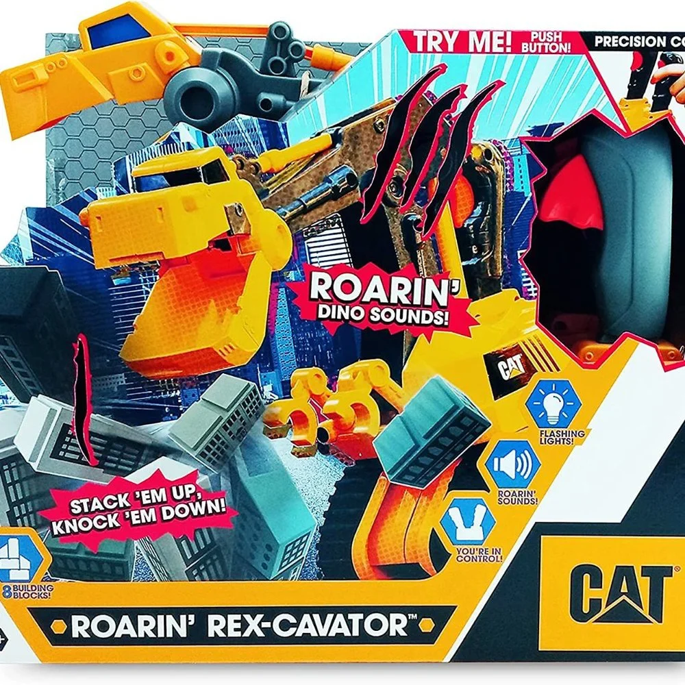 CAT Light & Sound Roaring Excavator Battery Operated Toy